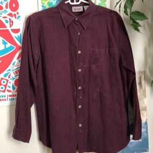 Vintage Flannel Print Button Down